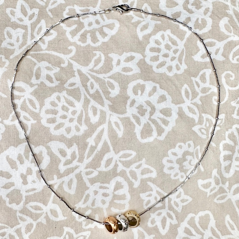 Silver Beaded Pendant Necklace Women’s Accessories